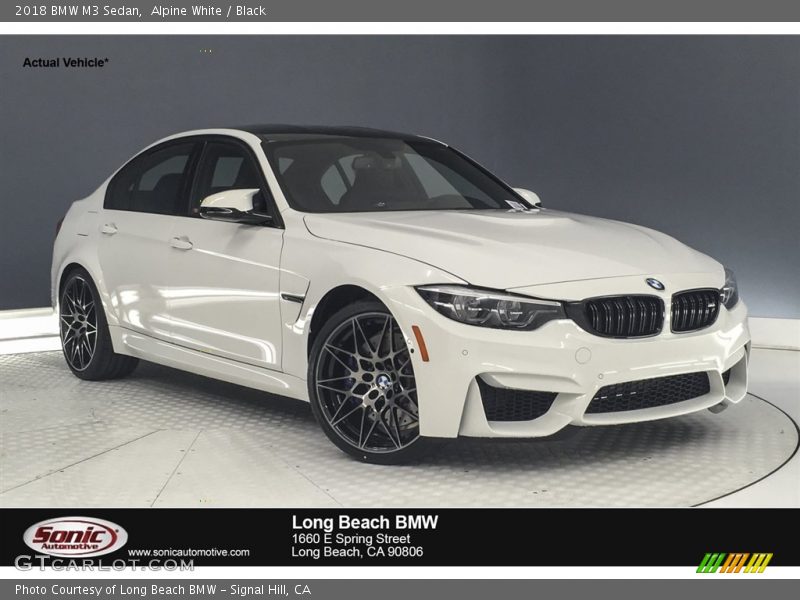 Alpine White / Black 2018 BMW M3 Sedan