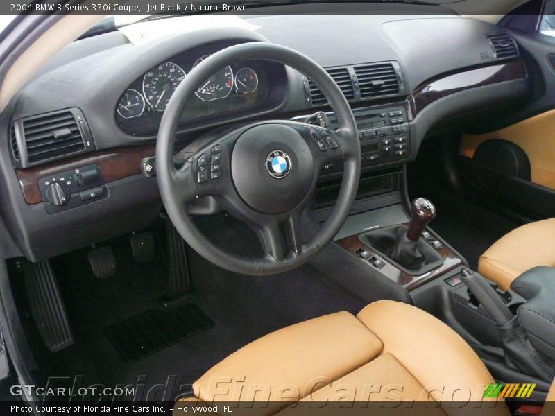 Jet Black / Natural Brown 2004 BMW 3 Series 330i Coupe