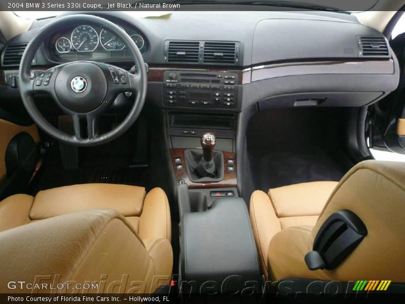 Jet Black / Natural Brown 2004 BMW 3 Series 330i Coupe