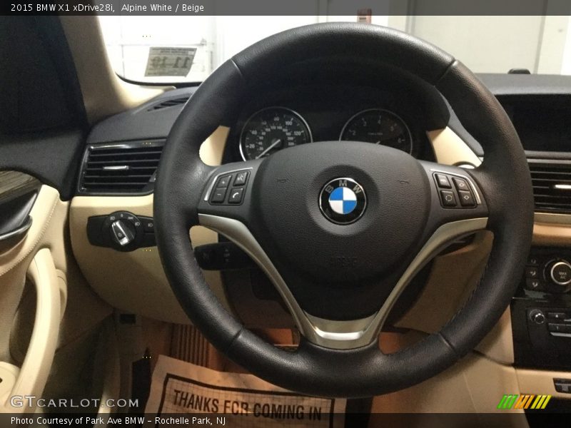 Alpine White / Beige 2015 BMW X1 xDrive28i