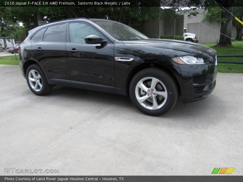 Santorini Black Metallic / Latte 2018 Jaguar F-PACE 30t AWD Premium