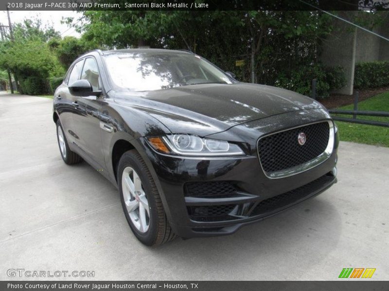 Santorini Black Metallic / Latte 2018 Jaguar F-PACE 30t AWD Premium