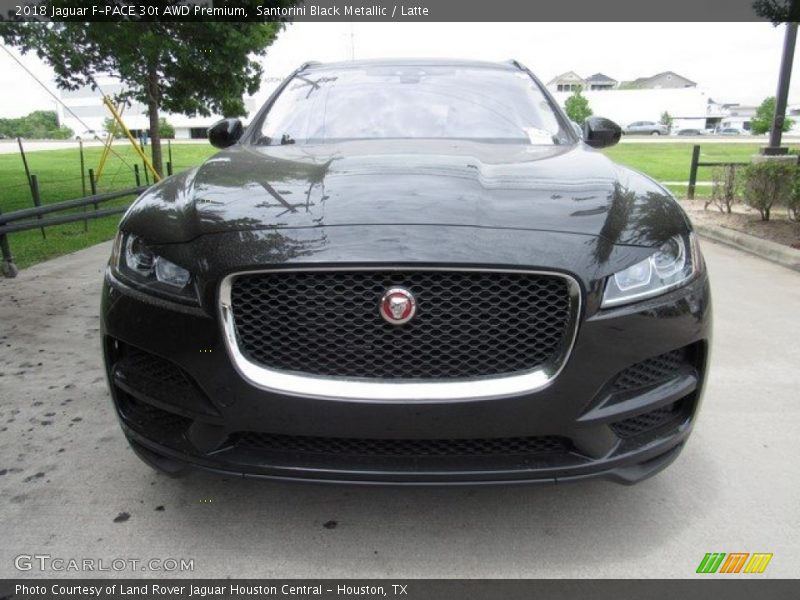 Santorini Black Metallic / Latte 2018 Jaguar F-PACE 30t AWD Premium