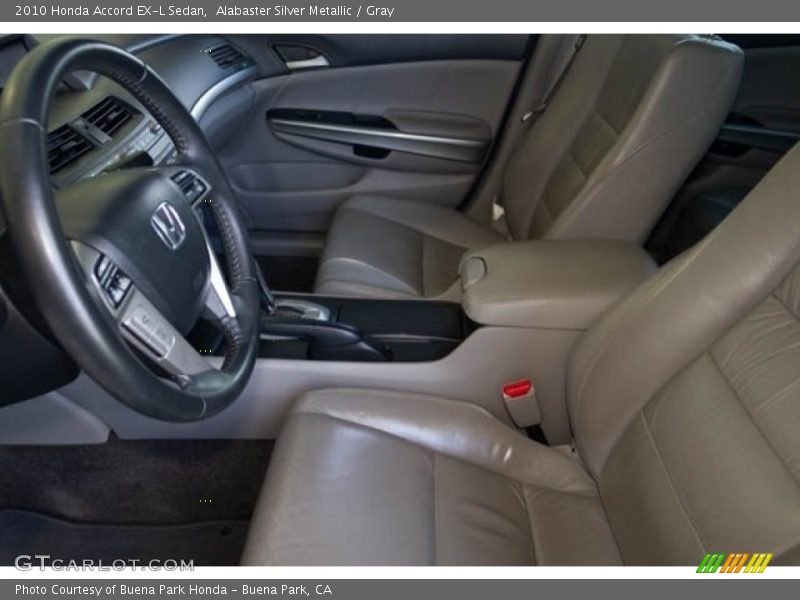 Alabaster Silver Metallic / Gray 2010 Honda Accord EX-L Sedan