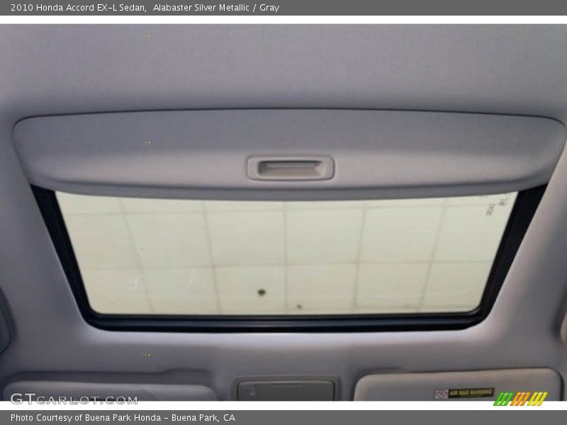 Alabaster Silver Metallic / Gray 2010 Honda Accord EX-L Sedan