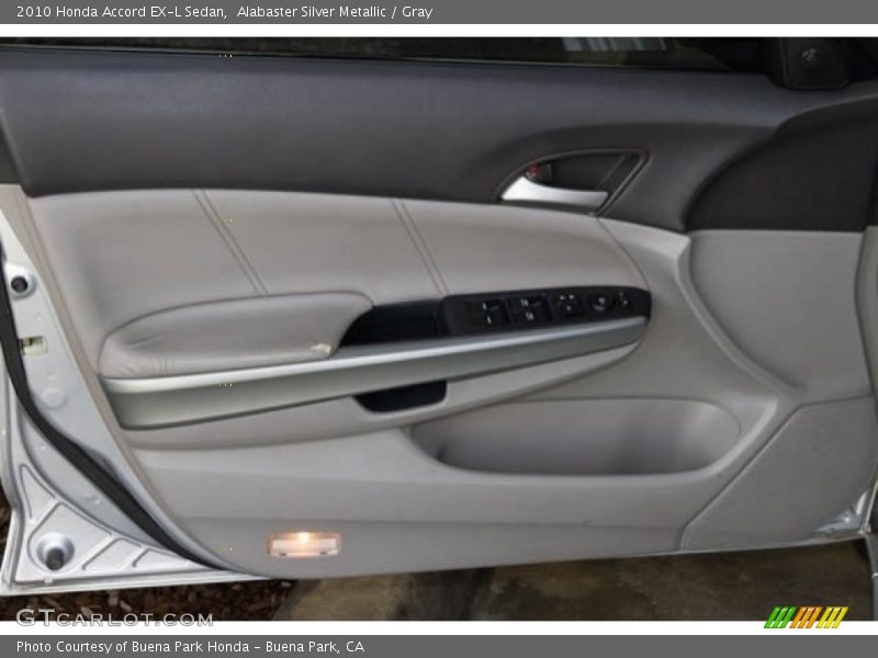 Alabaster Silver Metallic / Gray 2010 Honda Accord EX-L Sedan