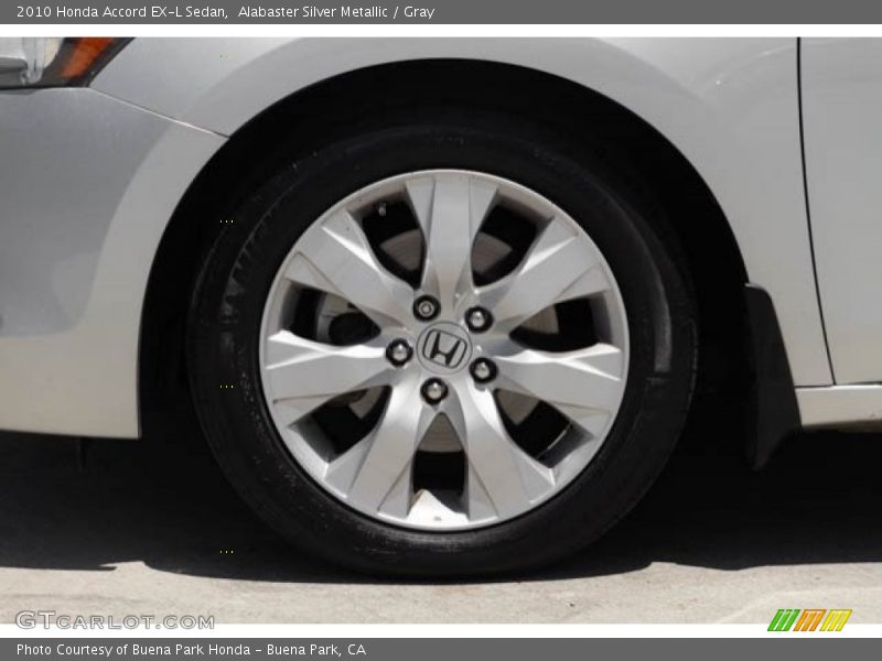 Alabaster Silver Metallic / Gray 2010 Honda Accord EX-L Sedan