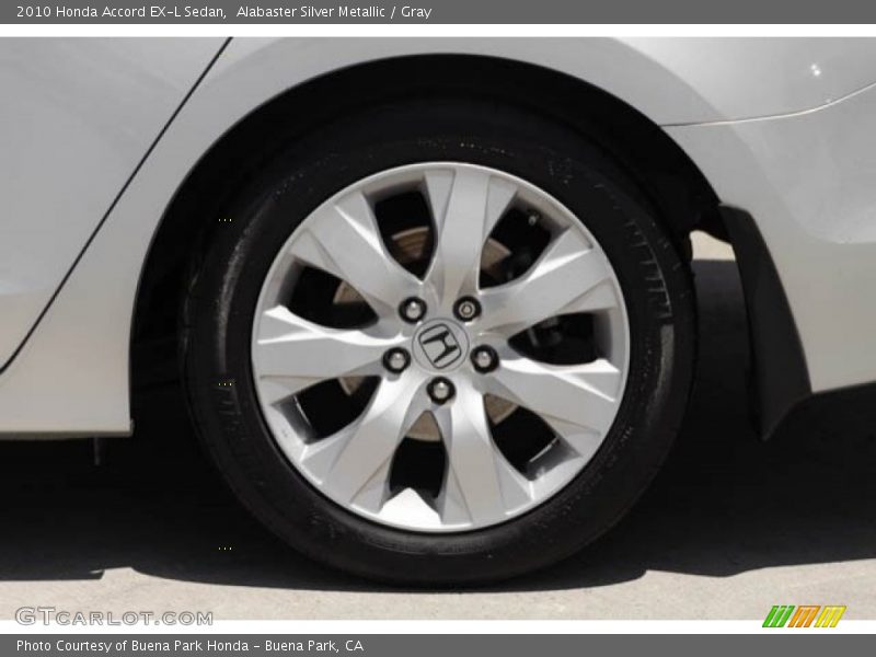 Alabaster Silver Metallic / Gray 2010 Honda Accord EX-L Sedan