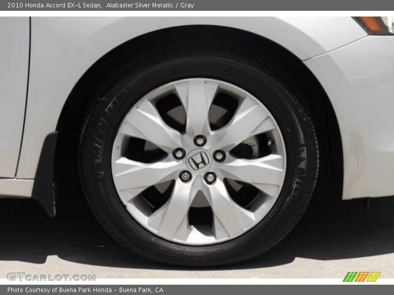 Alabaster Silver Metallic / Gray 2010 Honda Accord EX-L Sedan