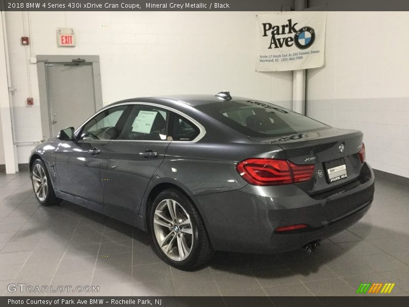 Mineral Grey Metallic / Black 2018 BMW 4 Series 430i xDrive Gran Coupe