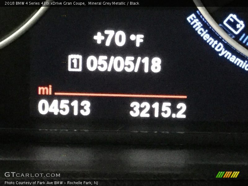 Mineral Grey Metallic / Black 2018 BMW 4 Series 430i xDrive Gran Coupe