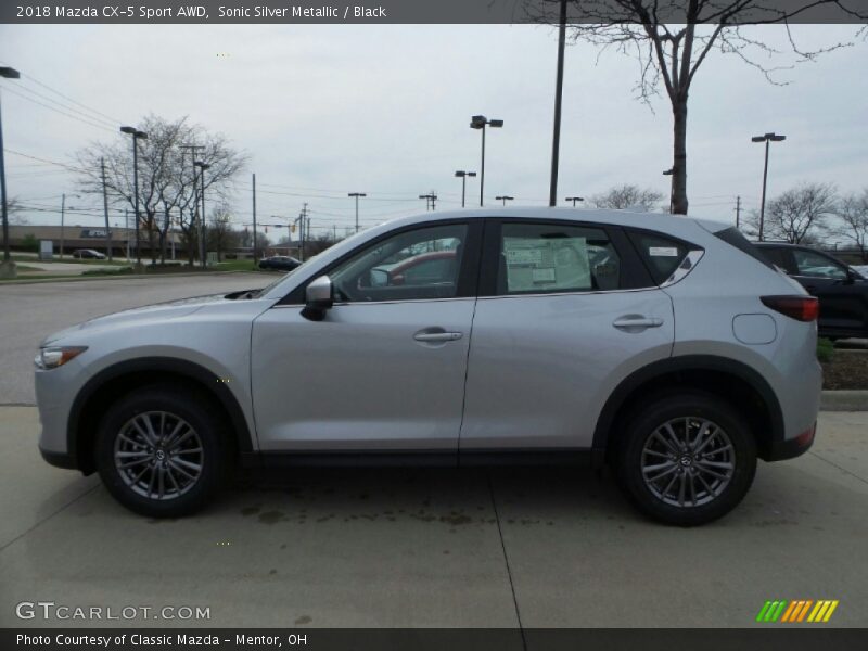 Sonic Silver Metallic / Black 2018 Mazda CX-5 Sport AWD