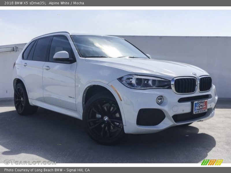 Alpine White / Mocha 2018 BMW X5 sDrive35i