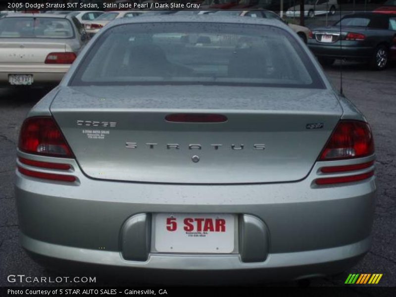 Satin Jade Pearl / Dark Slate Gray 2005 Dodge Stratus SXT Sedan