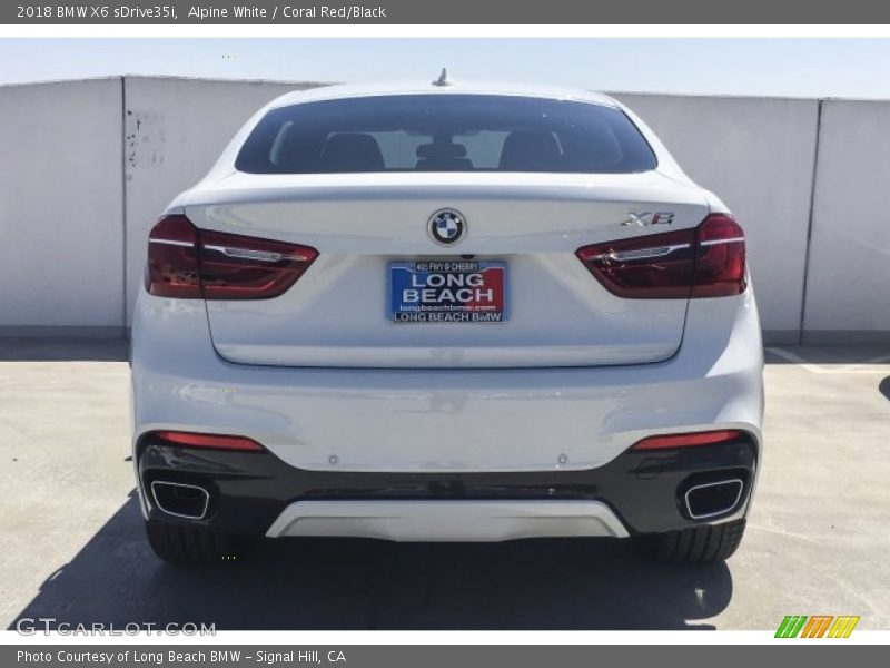 Alpine White / Coral Red/Black 2018 BMW X6 sDrive35i