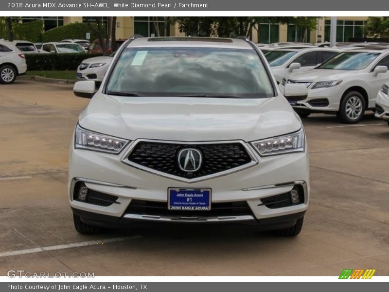 White Diamond Pearl / Parchment 2018 Acura MDX Advance SH-AWD