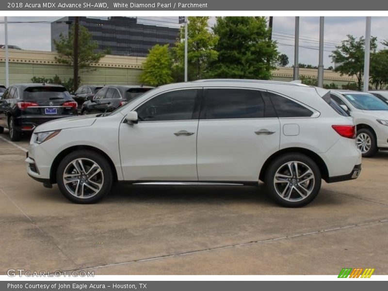 White Diamond Pearl / Parchment 2018 Acura MDX Advance SH-AWD