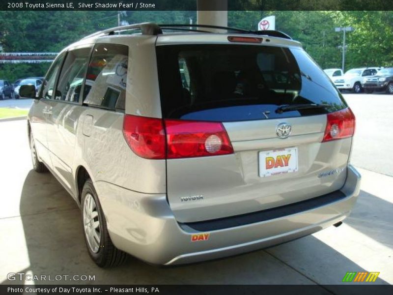 Silver Shadow Pearl / Stone 2008 Toyota Sienna LE