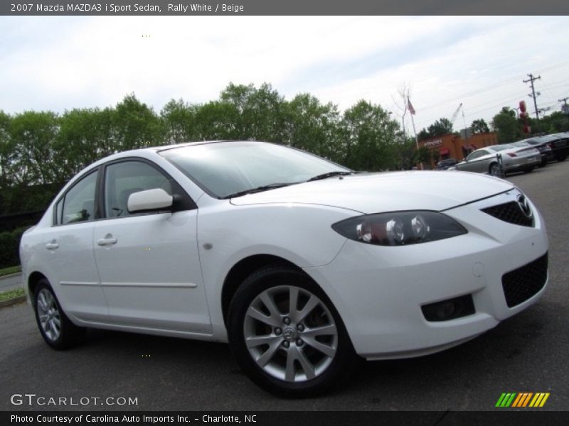 Rally White / Beige 2007 Mazda MAZDA3 i Sport Sedan