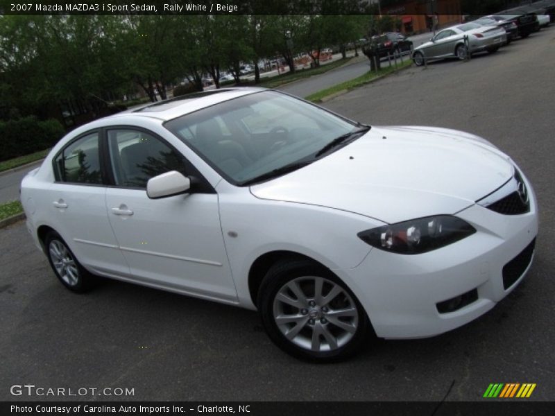 Rally White / Beige 2007 Mazda MAZDA3 i Sport Sedan