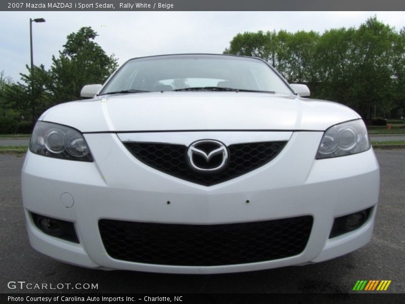 Rally White / Beige 2007 Mazda MAZDA3 i Sport Sedan