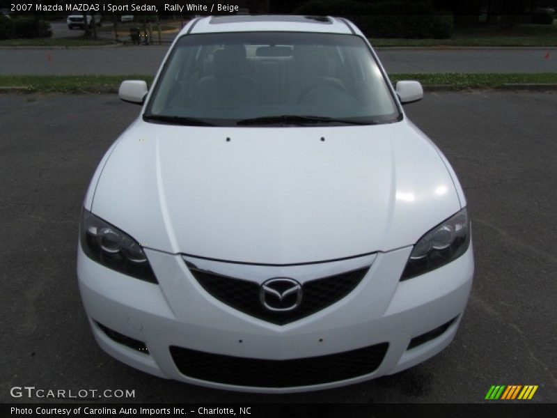 Rally White / Beige 2007 Mazda MAZDA3 i Sport Sedan