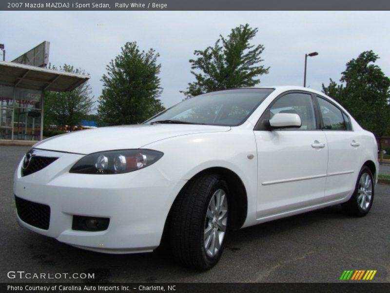 Rally White / Beige 2007 Mazda MAZDA3 i Sport Sedan