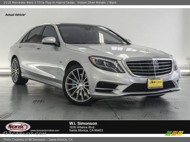 Iridium Silver Metallic / Black 2016 Mercedes-Benz S 550e Plug-In Hybrid Sedan
