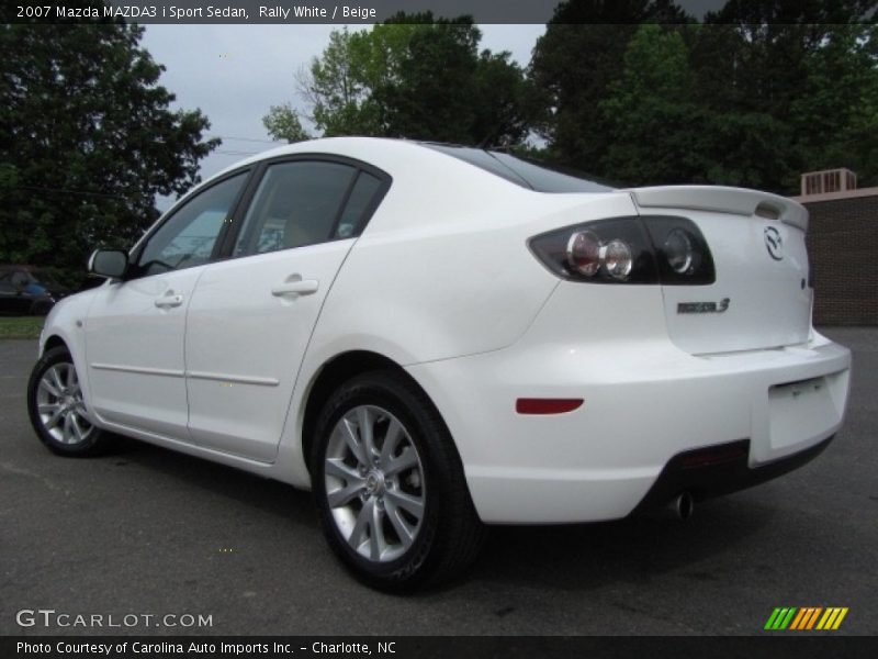Rally White / Beige 2007 Mazda MAZDA3 i Sport Sedan