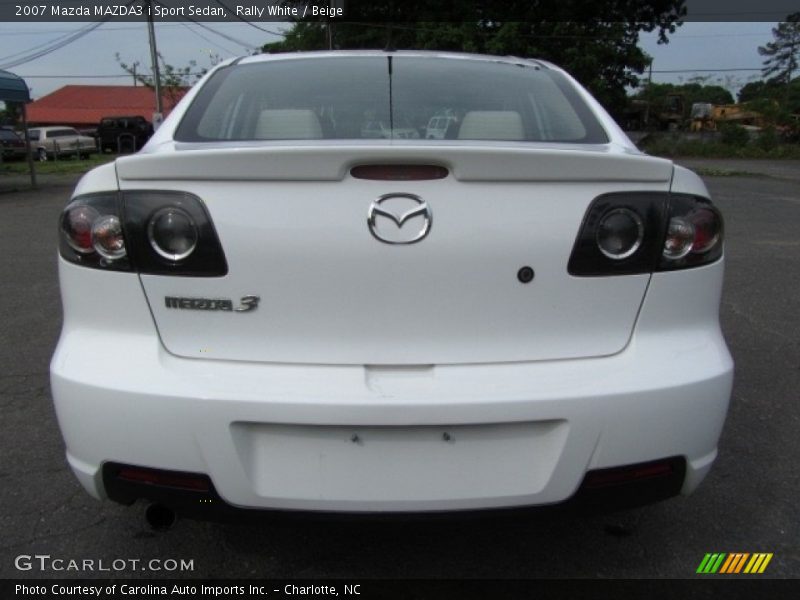 Rally White / Beige 2007 Mazda MAZDA3 i Sport Sedan