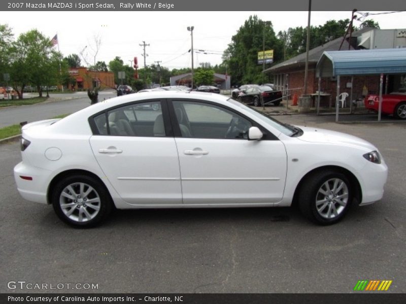 Rally White / Beige 2007 Mazda MAZDA3 i Sport Sedan