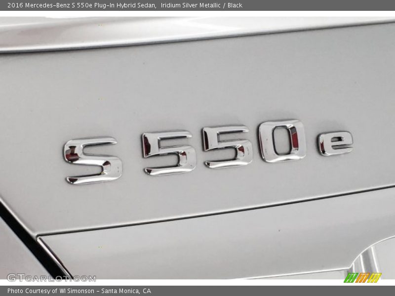 Iridium Silver Metallic / Black 2016 Mercedes-Benz S 550e Plug-In Hybrid Sedan