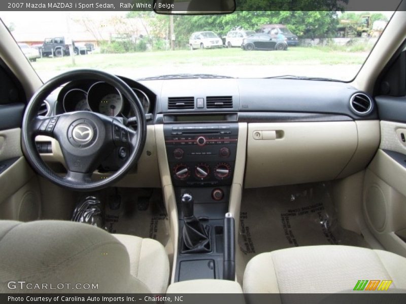 Rally White / Beige 2007 Mazda MAZDA3 i Sport Sedan