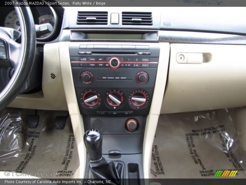 Rally White / Beige 2007 Mazda MAZDA3 i Sport Sedan