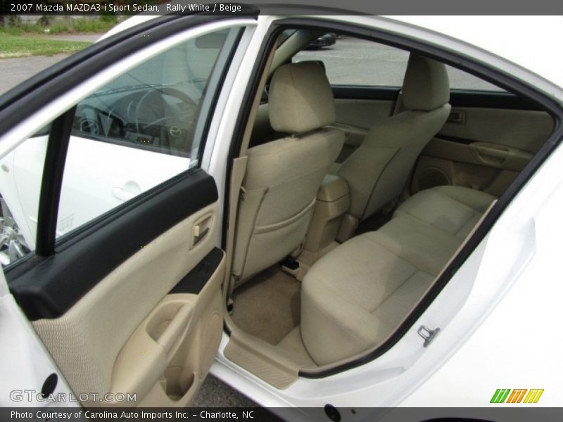 Rally White / Beige 2007 Mazda MAZDA3 i Sport Sedan