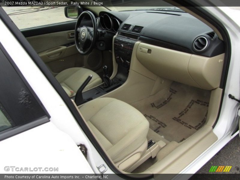 Rally White / Beige 2007 Mazda MAZDA3 i Sport Sedan