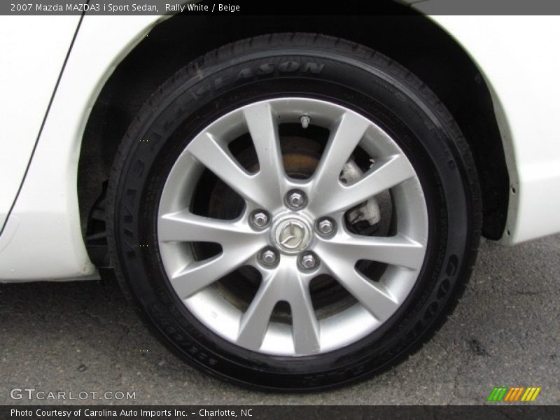 Rally White / Beige 2007 Mazda MAZDA3 i Sport Sedan