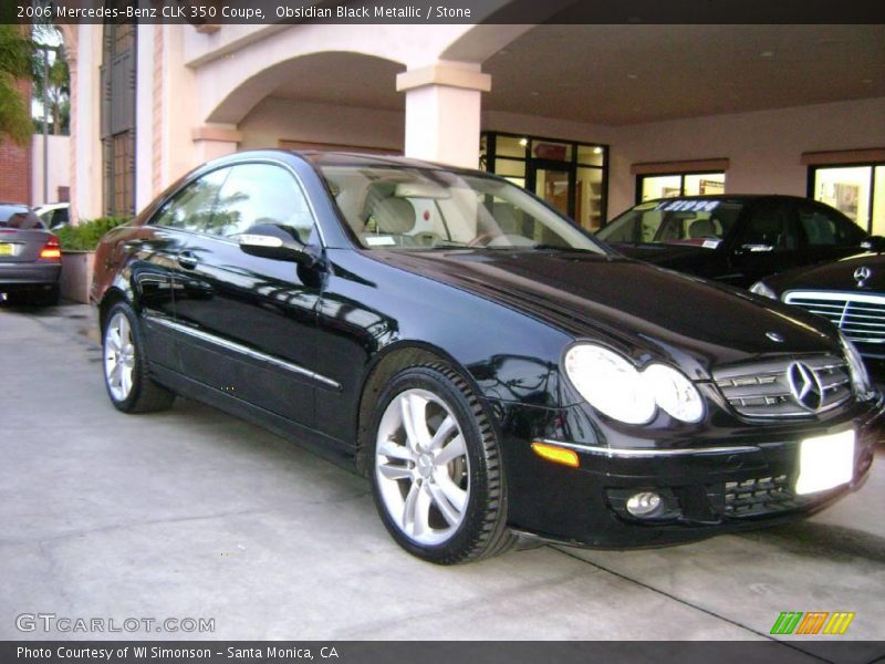Obsidian Black Metallic / Stone 2006 Mercedes-Benz CLK 350 Coupe