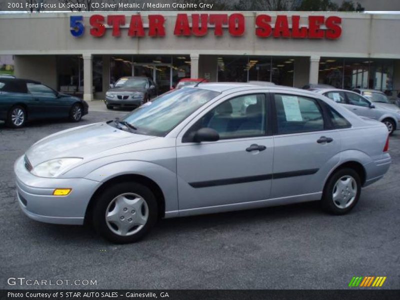 CD Silver Metallic / Medium Graphite Grey 2001 Ford Focus LX Sedan