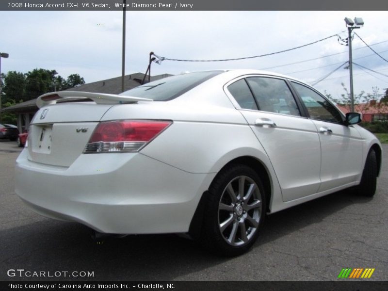 White Diamond Pearl / Ivory 2008 Honda Accord EX-L V6 Sedan