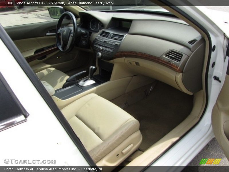 White Diamond Pearl / Ivory 2008 Honda Accord EX-L V6 Sedan
