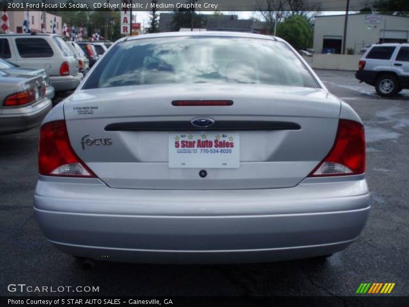 CD Silver Metallic / Medium Graphite Grey 2001 Ford Focus LX Sedan
