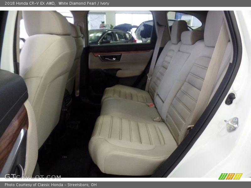 White Diamond Pearl / Ivory 2018 Honda CR-V EX AWD