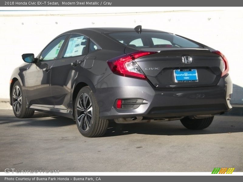 Modern Steel Metallic / Gray 2018 Honda Civic EX-T Sedan