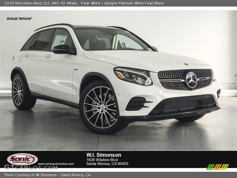 Polar White / designo Platinum White Pearl/Black 2018 Mercedes-Benz GLC AMG 43 4Matic