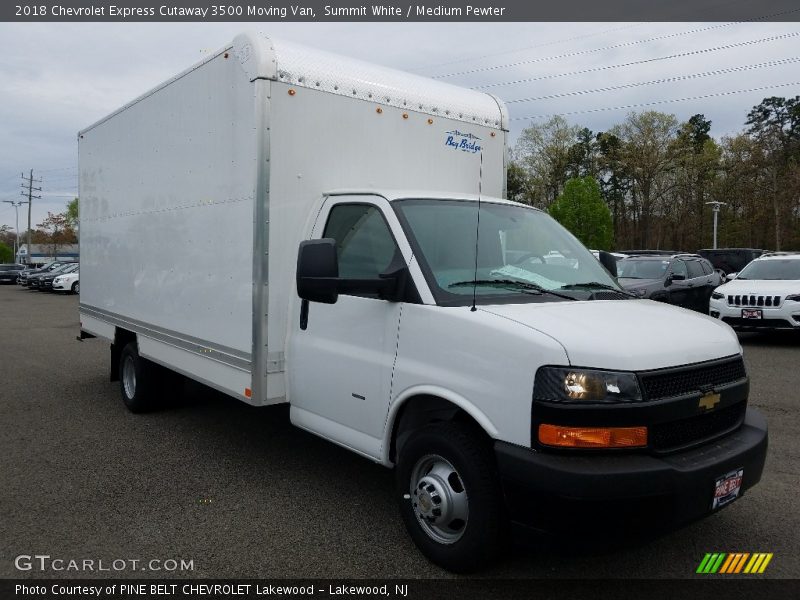 Summit White / Medium Pewter 2018 Chevrolet Express Cutaway 3500 Moving Van