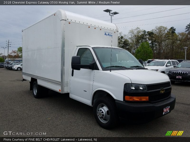 Summit White / Medium Pewter 2018 Chevrolet Express Cutaway 3500 Moving Van