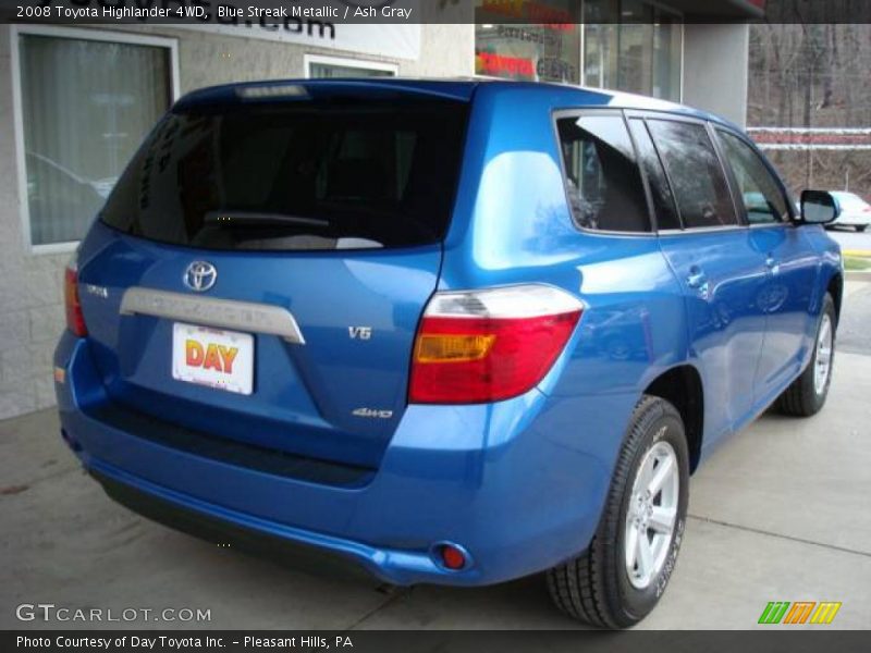 Blue Streak Metallic / Ash Gray 2008 Toyota Highlander 4WD