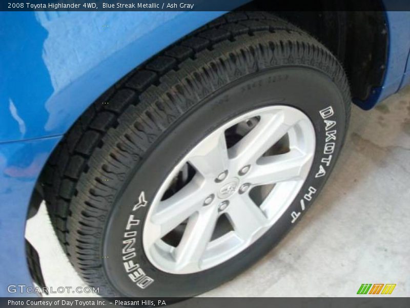 Blue Streak Metallic / Ash Gray 2008 Toyota Highlander 4WD