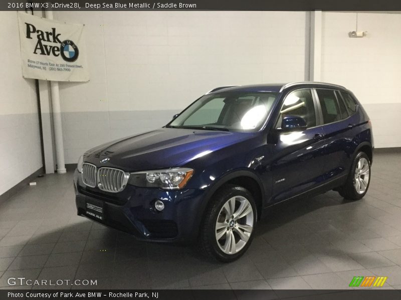 Deep Sea Blue Metallic / Saddle Brown 2016 BMW X3 xDrive28i